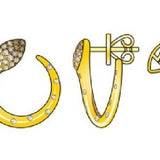 14K YELLOW GOLD DIAMOND  EARRINGS