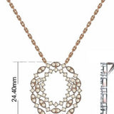14K STRAWBERRY GOLD DIAMOND  PENDANT