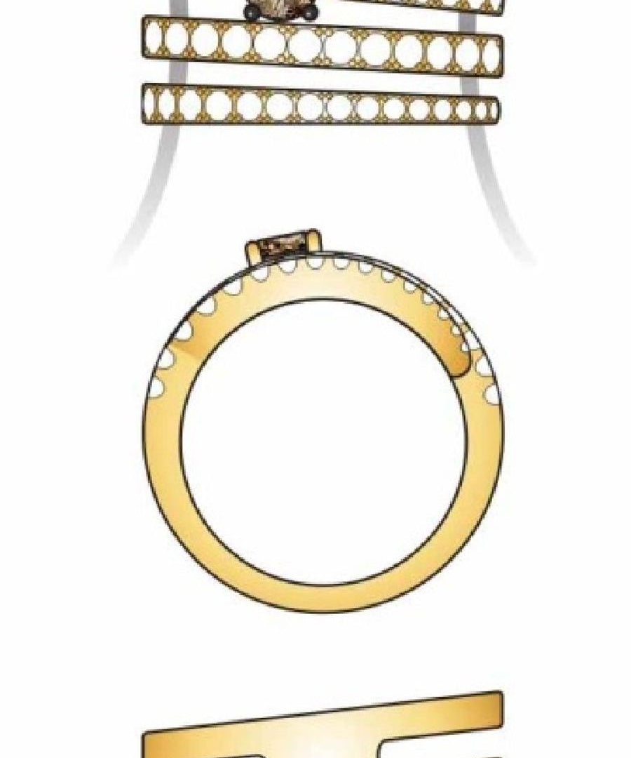 14K YELLOW GOLD DIAMOND  RING