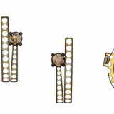 14K YELLOW GOLD DIAMOND  EARRINGS