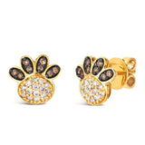 14K YELLOW GOLD DIAMOND  EARRINGS