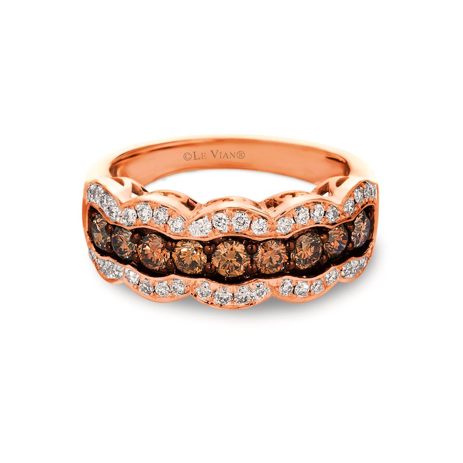 14K STRAWBERRY GOLD DIAMOND  RING