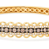 14K YELLOW GOLD DIAMOND  BANGLE