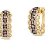 14K YELLOW GOLD DIAMOND  EARRINGS