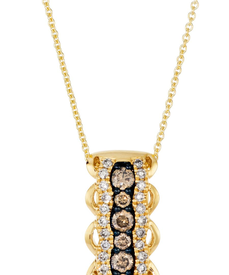 14K YELLOW GOLD DIAMOND  PENDANT