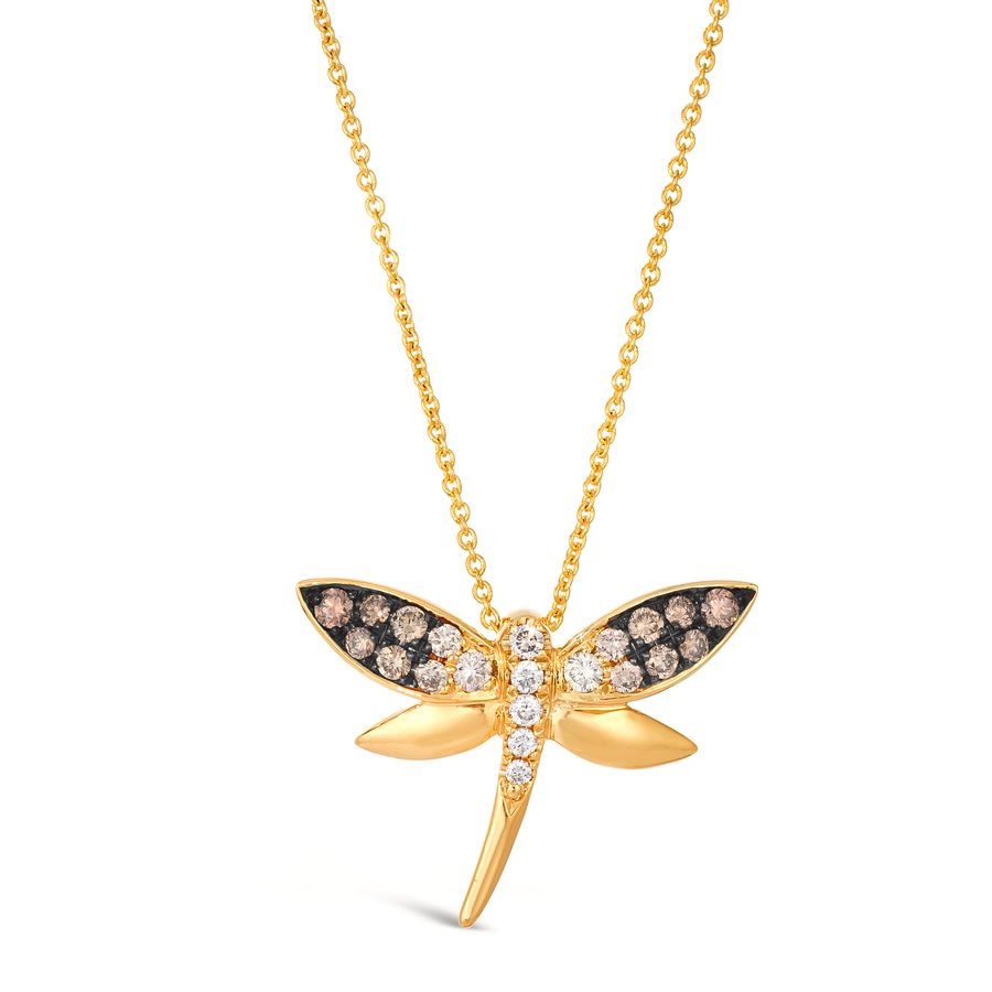 14K YELLOW GOLD DIAMOND  PENDANT