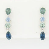 14K WHITE GOLD MONTANA SAPPHIRE EARRINGS