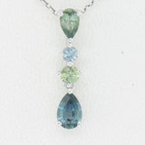 14K WHITE GOLD MONTANA SAPPHIRE PENDANT