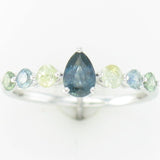 14K WHITE GOLD MONTANA SAPPHIRE RING