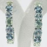 14K WHITE GOLD MONTANA SAPPHIRE EARRINGS